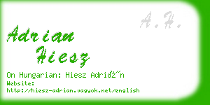 adrian hiesz business card